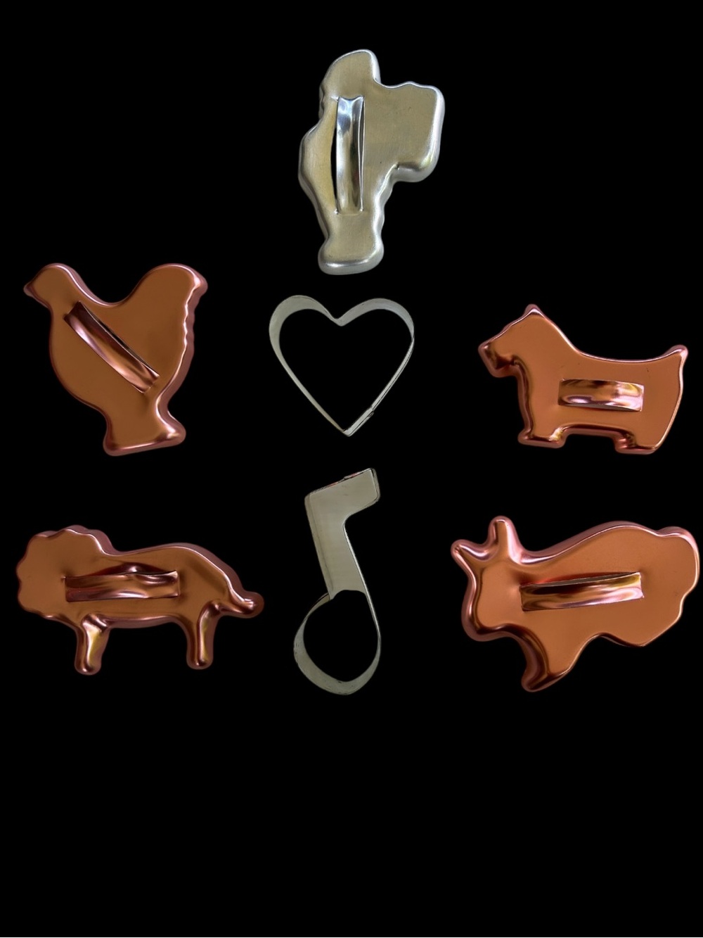Vintage Copper Cookie Cutters